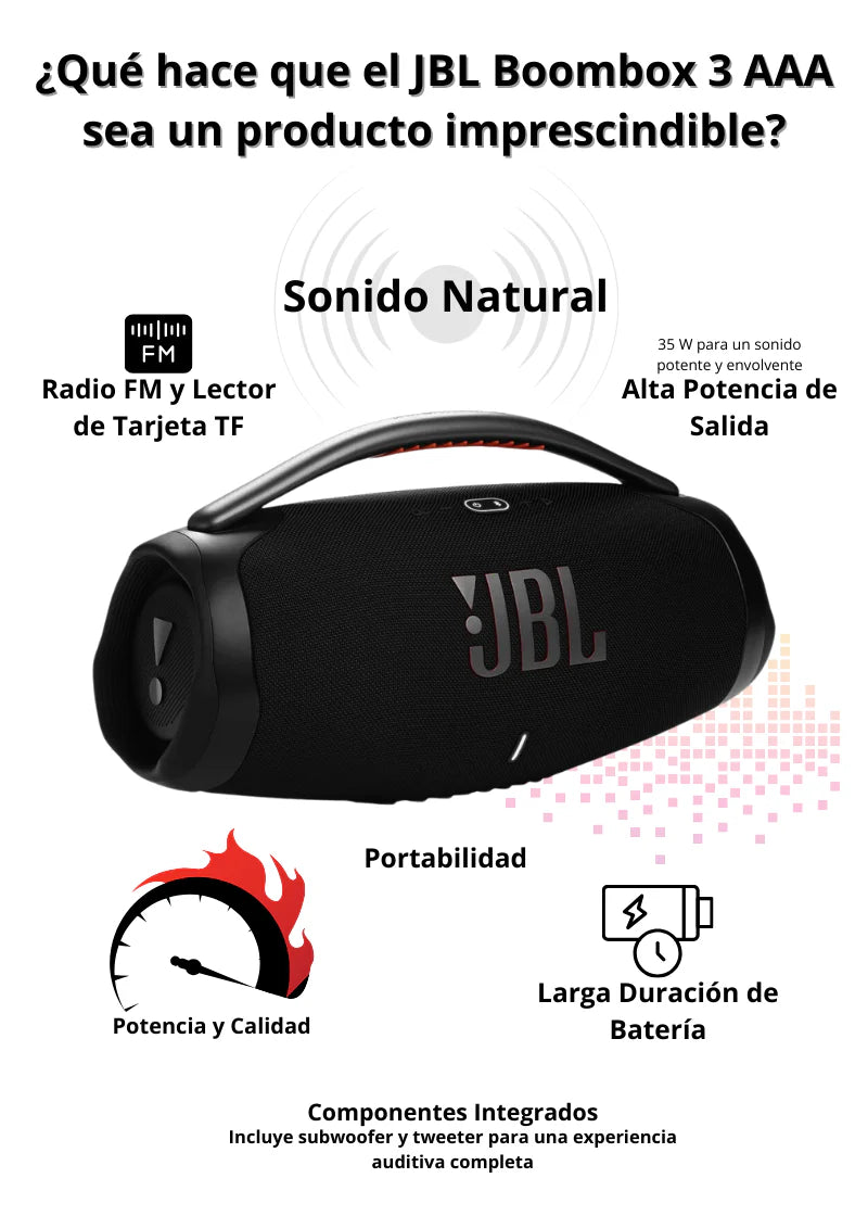🎼 ¡CONVERTE QUALQUER LUGAR NUMA FESTA COM JBL BOOMBOX 3!🎉🎊ULTIMAS UNIDADES