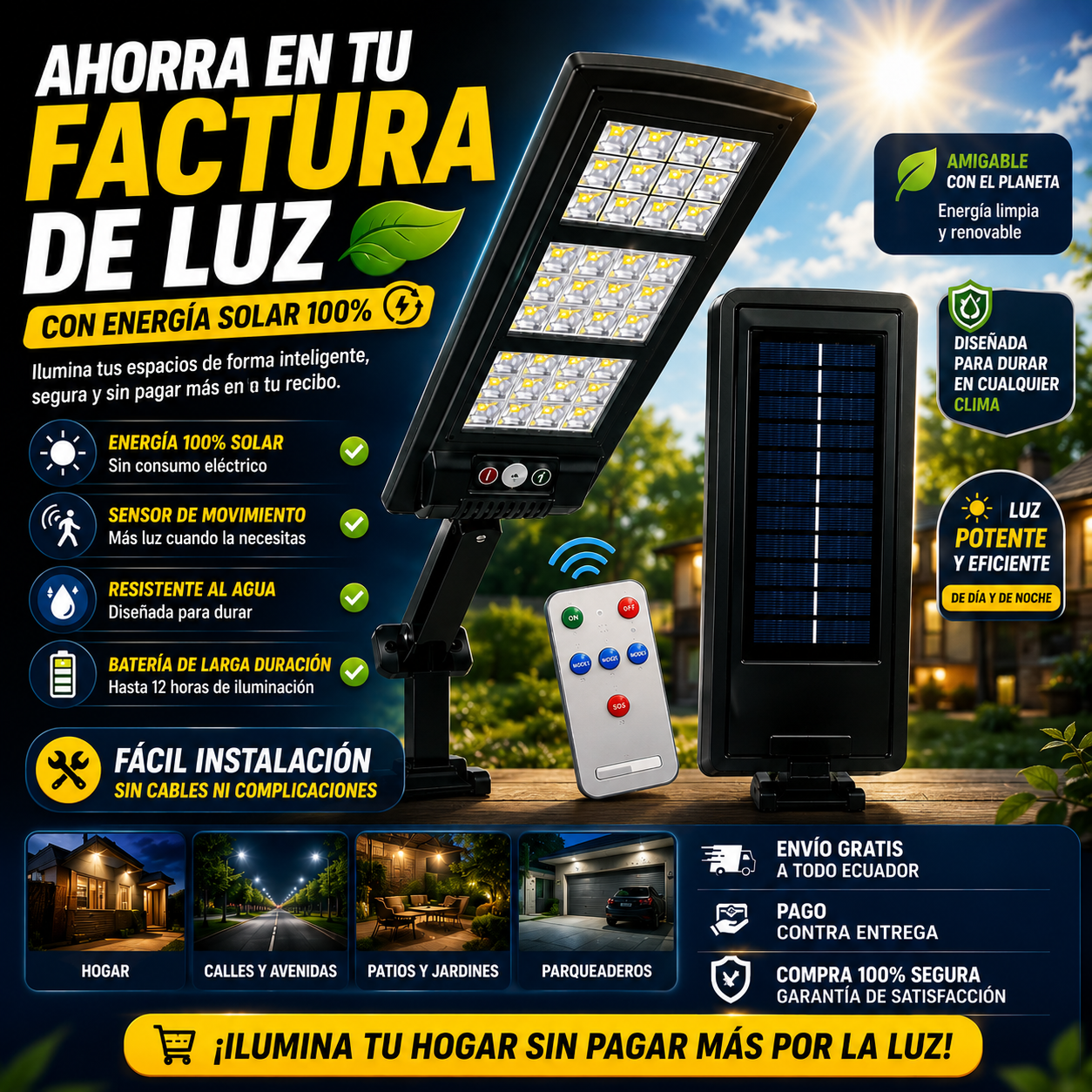 💰 ¿Cansado de pagar facturas de luz altas? Ilumina tu hogar con energía solar GRATIS,Pide el tuyo ahora